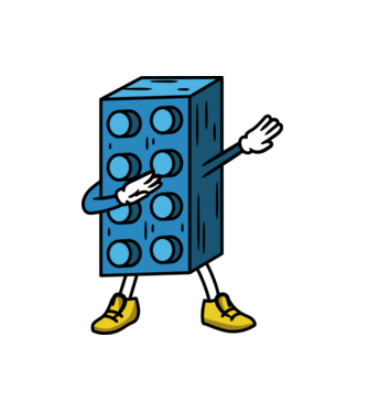 Lego dab minta fehér pólón