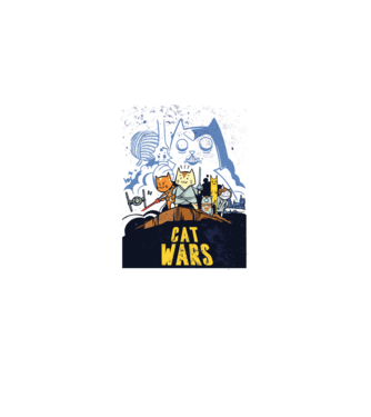 CatWars minta fehér pólón
