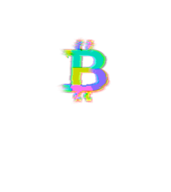 Bitcoin glitched minta fekete pólón