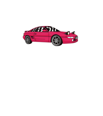Toyota MR 2 MK2 minta fehér pólón