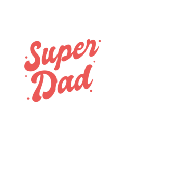 Super dad minta fekete pólón