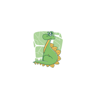 Stegosaurus minta fehér pólón