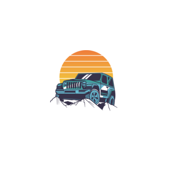Jeep minta fekete pólón
