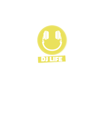 DJ life minta fekete pólón