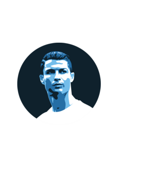 Cristiano Ronaldo minta fekete pólón