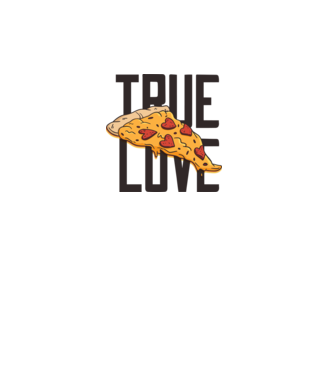 Pizza minta fehér pólón