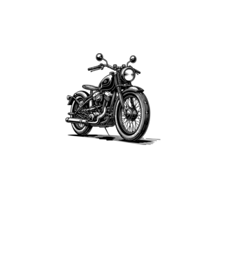 Retro motor minta fehér pólón