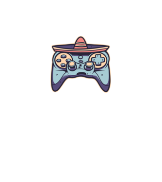 Mexikói gamer minta szürke pólón
