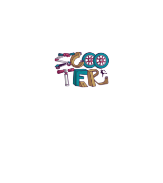 Scooter minta fehér pólón