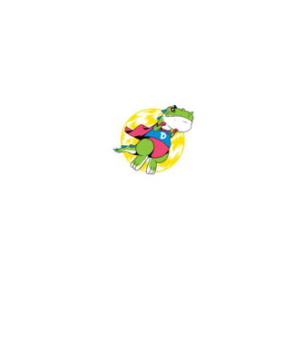 Szuper dínó minta szürke pólón