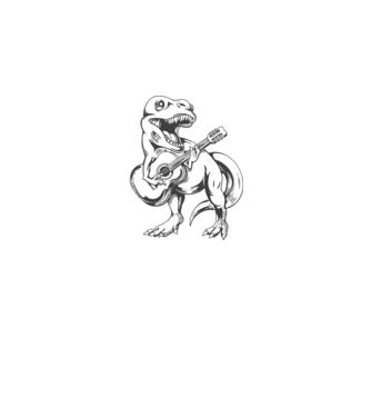 Gitáros t-rex minta menta pólón