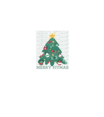 Merry Fitmas minta farmerkék pólón