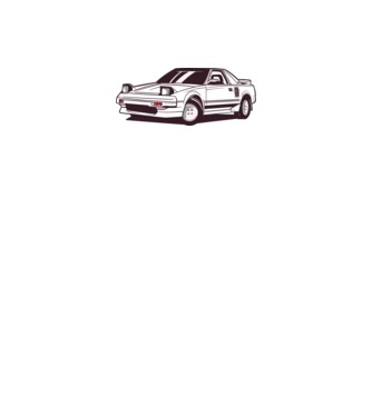 Toyota MR 2 minta fehér pólón