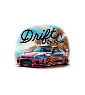 Driftelés minta fehér pólón