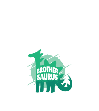 BrotherSaurus minta fekete pólón