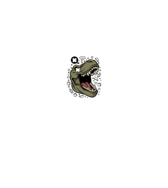 T-rex minta fehér/piros pólón