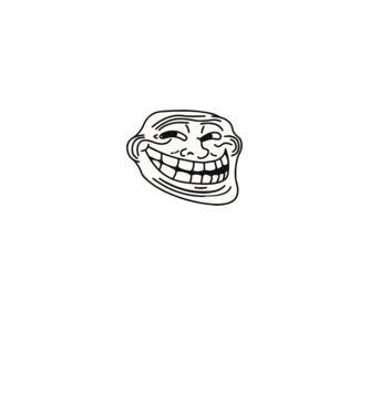 Trollface minta fekete pólón