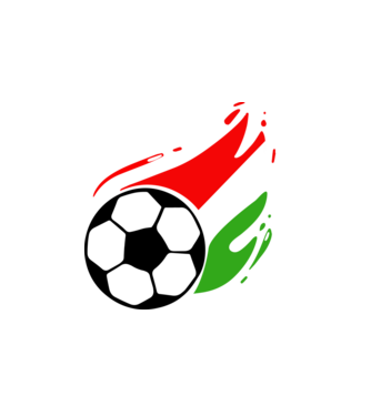 Magyar foci minta fehér pólón