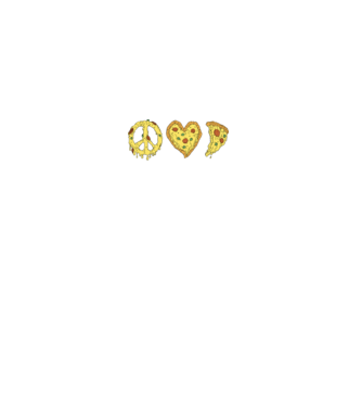 Peace, love, pizza minta sötétkék pólón