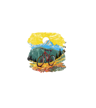 Mountain Bike minta fekete pólón