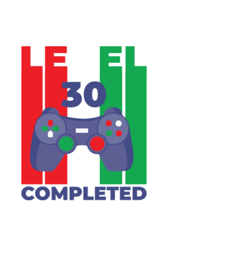 Level 30 minta fekete pólón