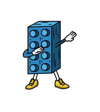 Lego dab minta fehér pólón