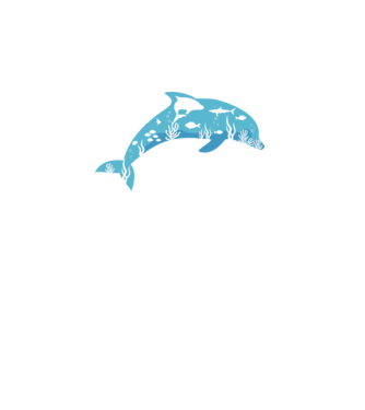 Delfin minta türkiz pólón