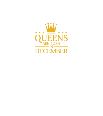 Queens are born in december minta fekete pólón