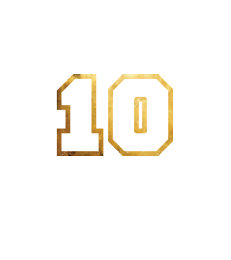 10-es mez minta fekete pólón