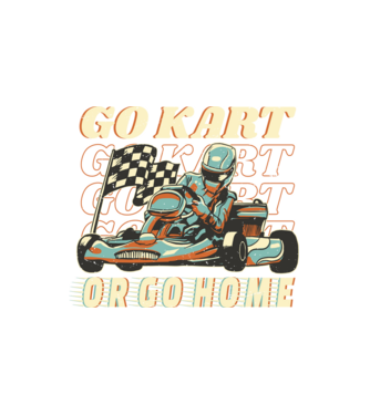 Gokart minta fehér pólón