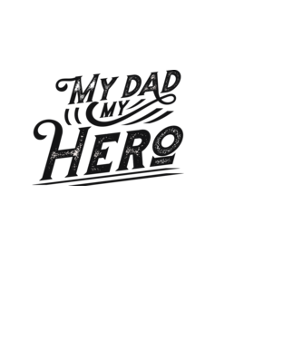 My dad my hero minta fehér pólón