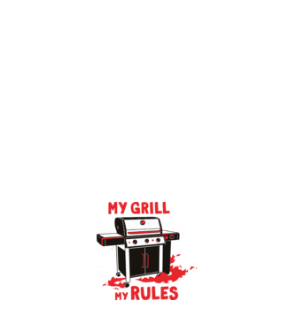 Grill szabályok minta fehér pólón