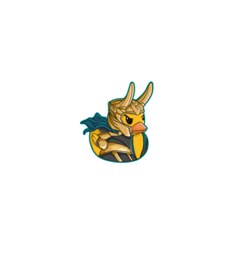 Loki kacsa minta fehér/piros pólón