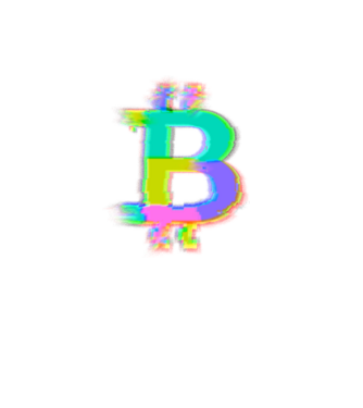 Bitcoin glitched minta fekete pólón