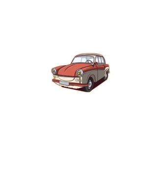Trabant minta világoskék pólón