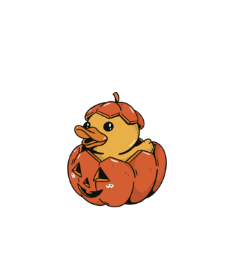 Halloweeni kacsa minta fehér pólón