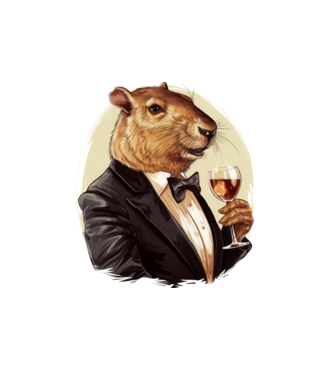 Capybara borral minta fehér pólón