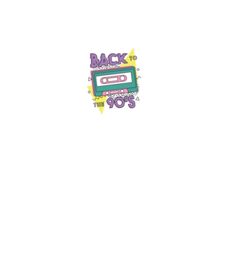 Back to the 90's minta fehér pólón