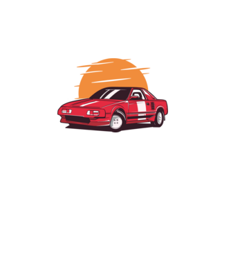 Toyota MR 2 minta fehér pólón