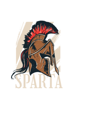 Spárta minta fehér pólón