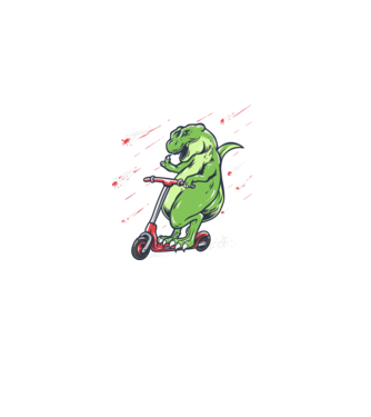 T-rex rolleren minta fekete pólón
