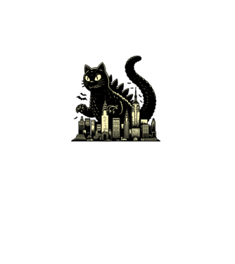 Catzilla minta fehér pólón