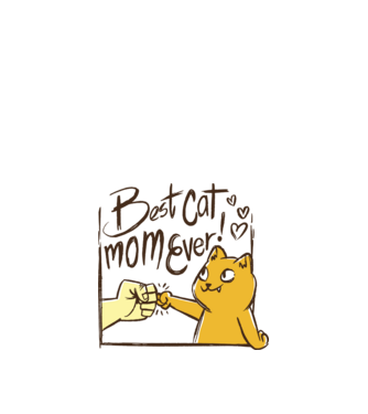 Best Cat Mom Ever minta fehér pólón