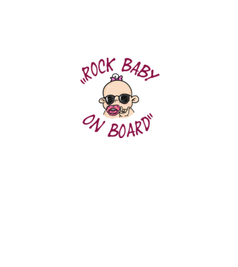 Rocker baba minta fehér pólón