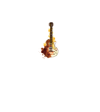 Gitár minta fehér pólón