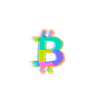 Bitcoin glitched minta fekete pólón