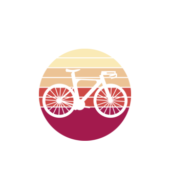 Retro bicikli minta fehér pólón