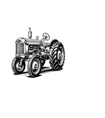 Retro traktor minta világoskék pólón
