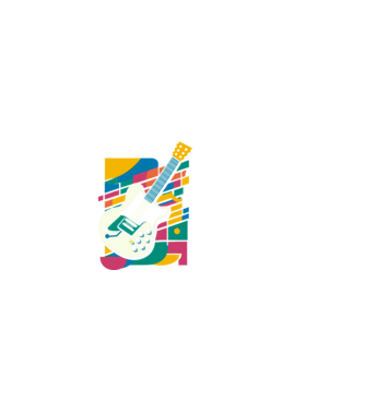 Elektromos gitár minta sötétkék pólón