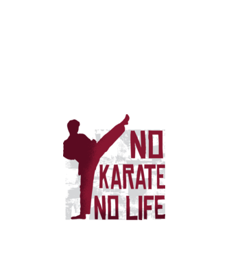 No Karate, No Life minta fehér pólón